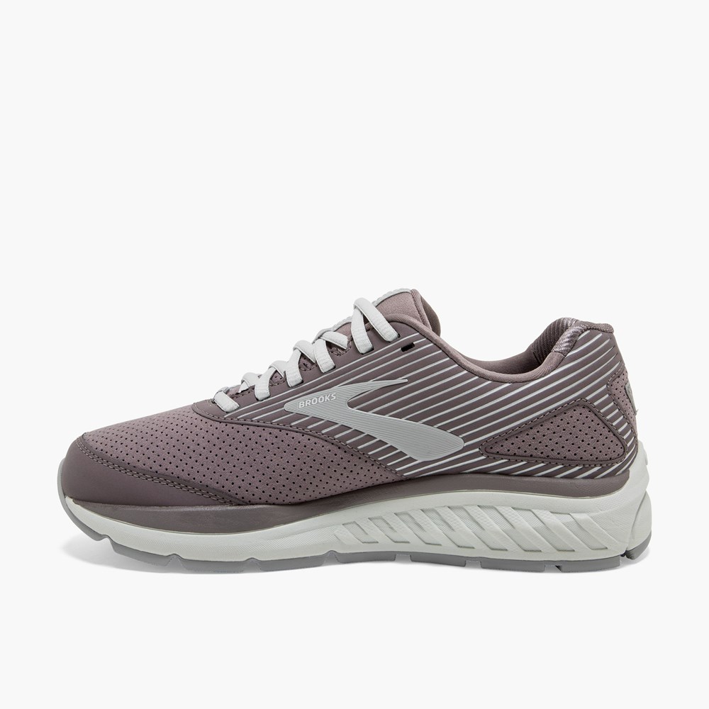 Chaussure Running Brooks Addiction Walker Suede Grise Foncé Femme | VXM-5728621